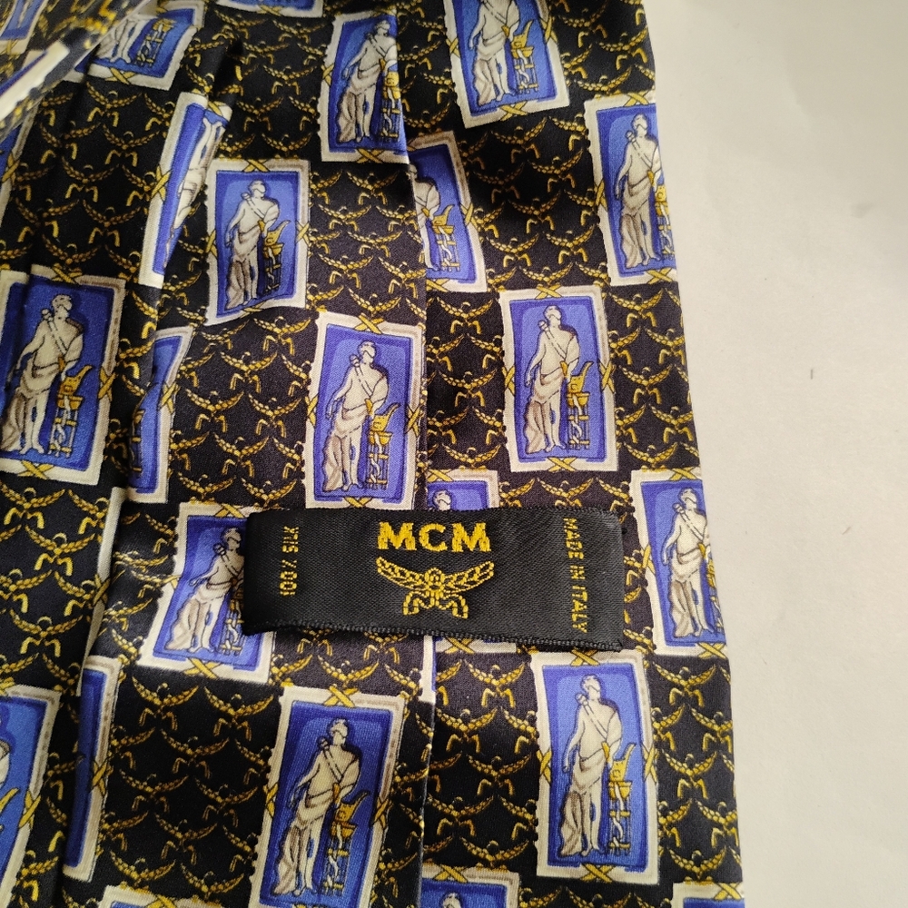 MCM  Silk satin  Romanian mens tie made in Italy
